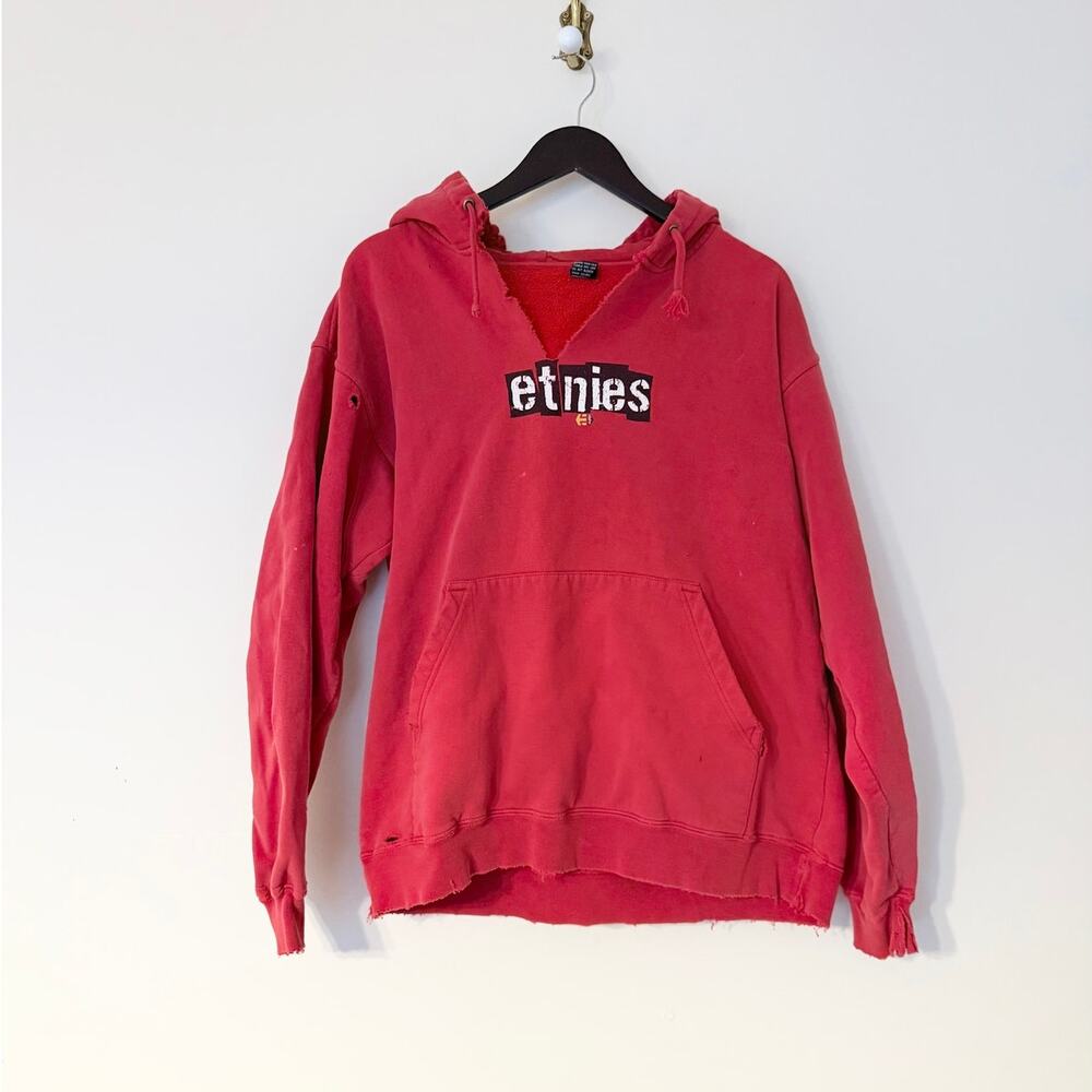 Vintage Y2k Etnies Skate Red Hoodie